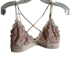 Out From Under Pink Neutral Lace Strappy‎ Bralette